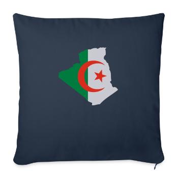 Algérie - Housse de coussin décorative 45 x 45 cm - bleu marine - Devant