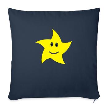 étoile - Housse de coussin décorative 45 x 45 cm - bleu marine - Devant