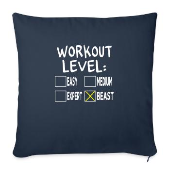 Workout Level Beast - Housse de coussin décorative 45 x 45 cm - bleu marine - Devant