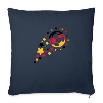 deutschland_fussball_design_2_f3 - Housse de coussin décorative 45 x 45 cm - bleu marine - Devant
