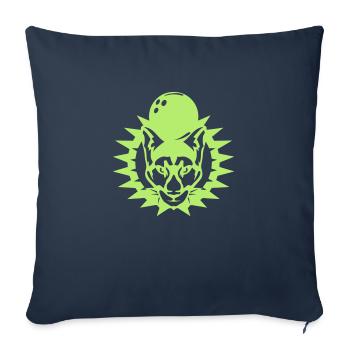 bowling cougar logo sport ball panthere - Sofa pillowcase 17,3'' x 17,3'' (45 x 45 cm) - navy - Front