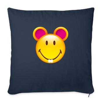 Smiley Mouse - Housse de coussin décorative 45 x 45 cm - bleu marine - Devant