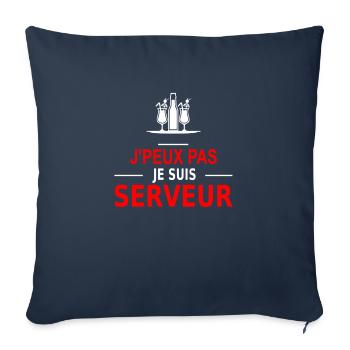 j'peux pas je suis serveur - Sofakissenbezug 45 x 45 cm - Navy - Vorne