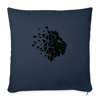 GéoLion - Housse de coussin décorative 45 x 45 cm - bleu marine - Devant