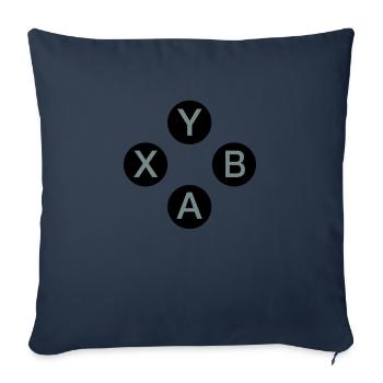 Game controller buttons - Sofa pillowcase 17,3'' x 17,3'' (45 x 45 cm) - navy - Front