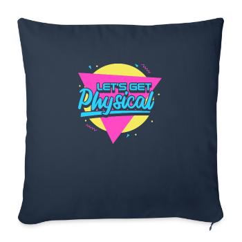 Rendons-nous physiques - Housse de coussin décorative 45 x 45 cm - bleu marine - Devant