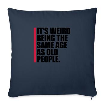 being old people age - Sofa pillowcase 17,3'' x 17,3'' (45 x 45 cm) - navy - Front