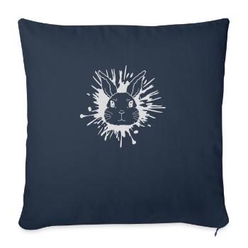 Splash drops of rabbit splashes of color - Sofa pillowcase 17,3'' x 17,3'' (45 x 45 cm) - navy - Front