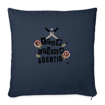 true crime podcast - Sofakissenbezug 45 x 45 cm - Navy - Vorne