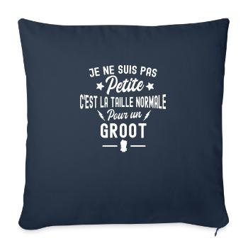 je ne suis pas petite / petite groot - Housse de coussin décorative 45 x 45 cm - bleu marine - Devant
