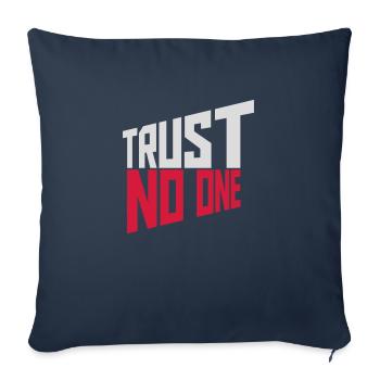 ne faites confiance à personne pour ne citer - Housse de coussin décorative 45 x 45 cm - bleu marine - Devant