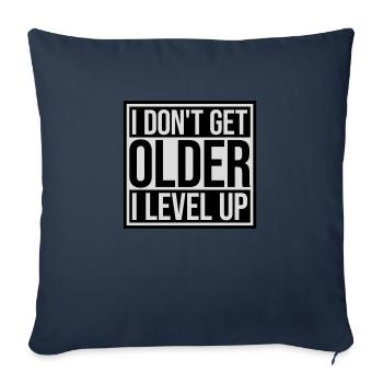 Vieillir - Housse de coussin décorative 45 x 45 cm - bleu marine - Devant