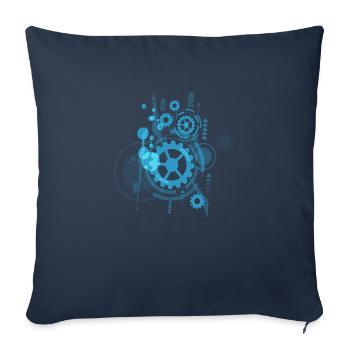 Blue Gear blaues Zahnrad Hup - Sofa pillowcase 17,3'' x 17,3'' (45 x 45 cm) - navy - Front