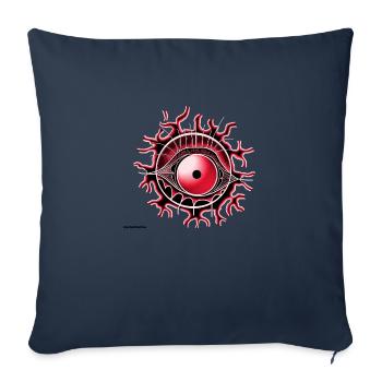 Auge rot - Sofakissenbezug 45 x 45 cm - Navy - Vorne