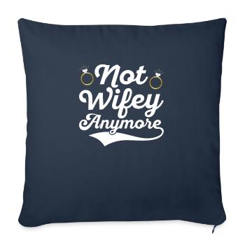 Plus femme Ex-femme Divorce Divorcée - Housse de coussin décorative 45 x 45 cm - bleu marine - Devant