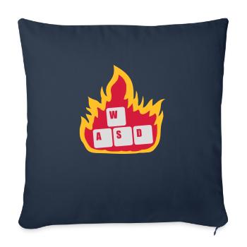 Nerd Computer WASD Keyboard - Sofa pillowcase 17,3'' x 17,3'' (45 x 45 cm) - navy - Front