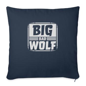 big bad wolf quote - Sofa pillowcase 17,3'' x 17,3'' (45 x 45 cm) - navy - Front