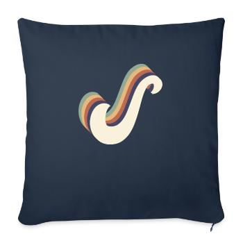 Letters S - Sofa pillowcase 17,3'' x 17,3'' (45 x 45 cm) - navy - Front