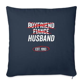 Boyfriend Fiancé Husband Est 1993 - Sofa pillowcase 17,3'' x 17,3'' (45 x 45 cm) - navy - Front