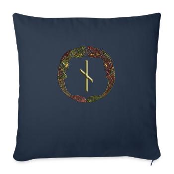 Nauthiz - Sofakissenbezug 45 x 45 cm - Navy - Vorne