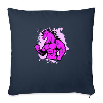 Licorne forte 1 - Housse de coussin décorative 45 x 45 cm - bleu marine - Devant