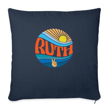 Ruth Shirt Vintage Sunset Ruth Groovy Tie Dye - Housse de coussin décorative 45 x 45 cm - bleu marine - Devant