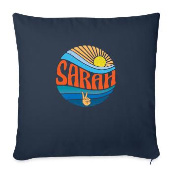 Sarah Shirt Vintage Sunset Sarah Groovy Tie Dye - Sofa pillowcase 17,3'' x 17,3'' (45 x 45 cm) - navy - Front