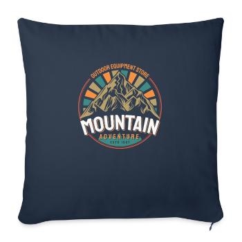RETRO Mountain Amo - Housse de coussin décorative 45 x 45 cm - bleu marine - Devant