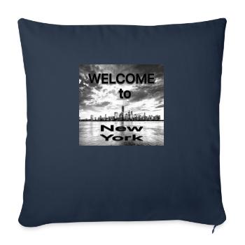 Welcome to New York Design - Sofa pillowcase 17,3'' x 17,3'' (45 x 45 cm) - navy - Front