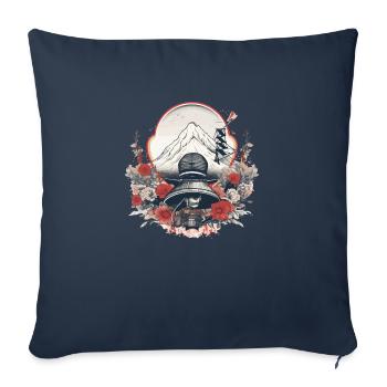 Montagne vintage - Housse de coussin décorative 45 x 45 cm - bleu marine - Devant