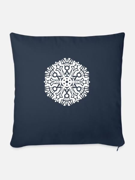 mandala maya pattern - Sofakissenbezug 45 x 45 cm - Navy