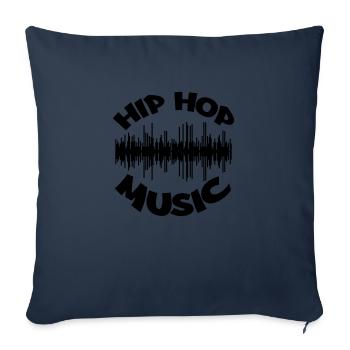 Musique Hip Hop - Housse de coussin décorative 45 x 45 cm - bleu marine - Devant