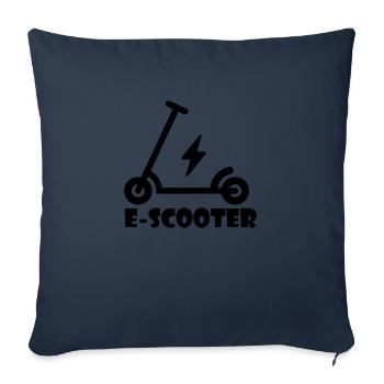 E-Scooter Roller Scooter - Housse de coussin décorative 45 x 45 cm - bleu marine - Devant