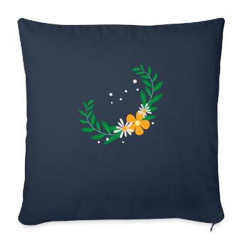 Flower Flower Plant - Housse de coussin décorative 45 x 45 cm - bleu marine - Devant