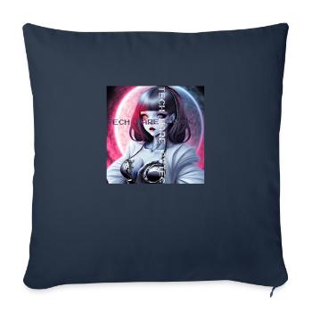🌙 Embrassez le clair de lune au néon 🌙 - Housse de coussin décorative 45 x 45 cm - bleu marine - Devant