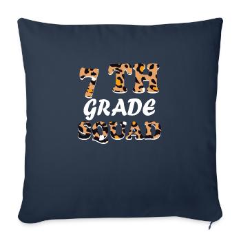 Leopard Lehrergeschenke der 7. Klasse - Sofakissenbezug 45 x 45 cm - Navy - Vorne