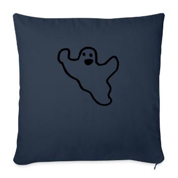 Fantôme - Housse de coussin décorative 45 x 45 cm - bleu marine - Devant