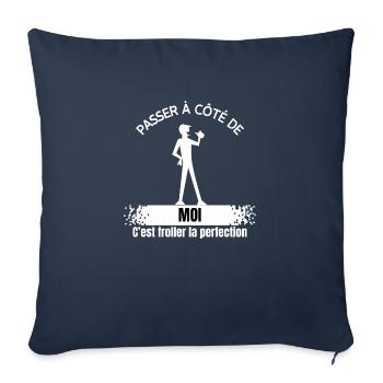 Passer à côté de moi - Housse de coussin décorative 45 x 45 cm - bleu marine - Devant