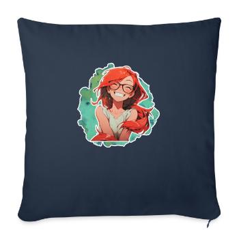 Frau Soline lolilol - Sofakissenbezug 45 x 45 cm - Navy - Vorne