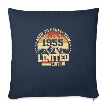 1955 birthday 1955 born in 1955 birthday - Sofa pillowcase 17,3'' x 17,3'' (45 x 45 cm) - navy - Front