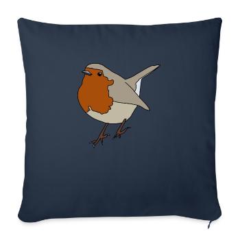 Rotkehlchen - Sofakissenbezug 45 x 45 cm - Navy - Vorne