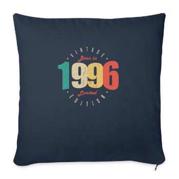 1996 Vintage Retro Anniversary Gift 1996 - Sofa pillowcase 17,3'' x 17,3'' (45 x 45 cm) - navy - Front