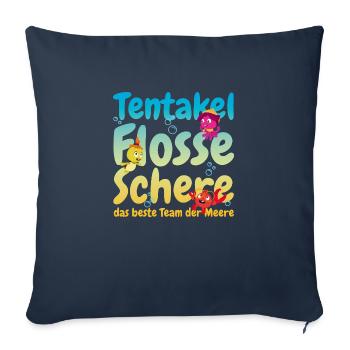 Maari - Abenteuer Am Riff Tentakel, Flosse, Schere - Sofakissenbezug 45 x 45 cm - Navy - Vorne