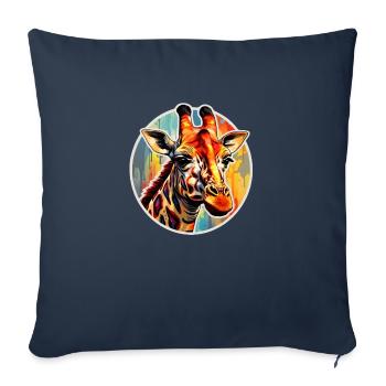 Giraffe Head - Sofa pillowcase 17,3'' x 17,3'' (45 x 45 cm) - navy - Front