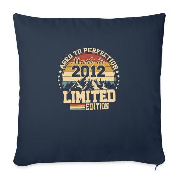 2012 Birthday 2012 Born in 2012 Birthday - Sofa pillowcase 17,3'' x 17,3'' (45 x 45 cm) - navy - Front