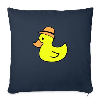 Chapeau de canard - Housse de coussin décorative 45 x 45 cm - bleu marine - Devant