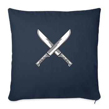 Knives - Sofa pillowcase 17,3'' x 17,3'' (45 x 45 cm) - navy - Front