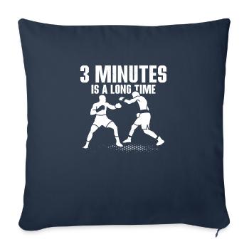 3 minutes, c’est une boxe boxeuse de longue durée - Housse de coussin décorative 45 x 45 cm - bleu marine - Devant