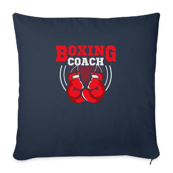 Boxeur d’entraînement Boxer - Housse de coussin décorative 45 x 45 cm - bleu marine - Devant