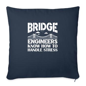 Les ingénieurs de pont savent comment gérer les contraintes - Housse de coussin décorative 45 x 45 cm - bleu marine - Devant